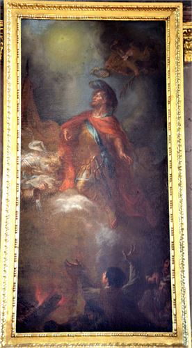 Bild des Hl. Florian am rechten Seitenaltar von Kremser Schmidt um 1780.